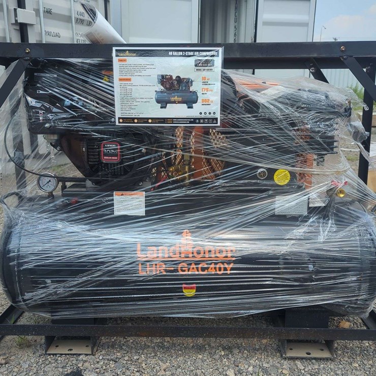 Landhonor 40 Gallon 2-stage Air Compressor - 10 HP - LHR-GAC40Y - 302cc Gasoline Engine