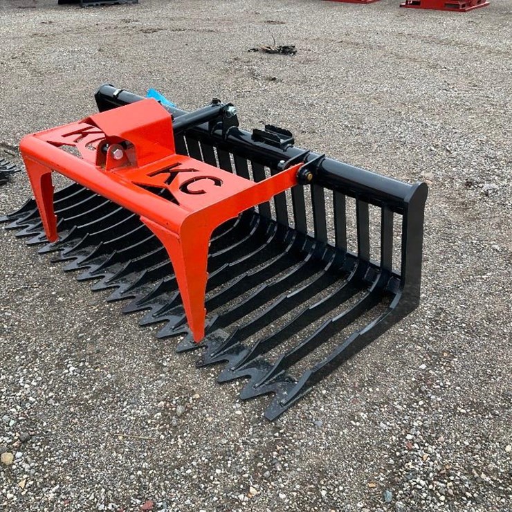 #624 • 76" Skid Steer Skeleton Grapple Single Cylinder