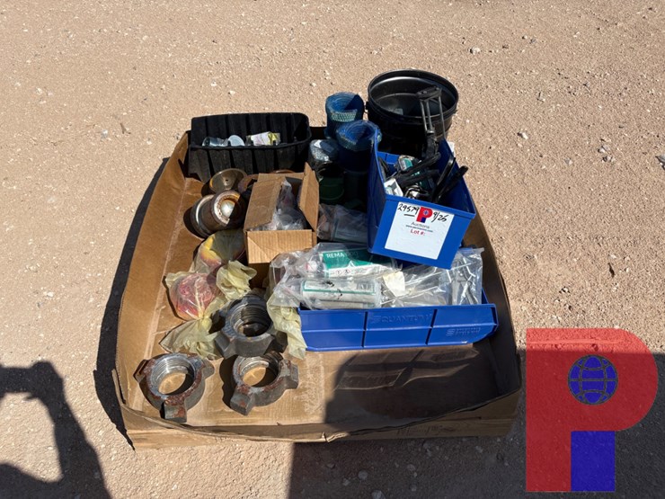 pallet-of-assorted-float-valve-parts-&-rema-goo-conveyor-belt-repair-materials-image-1