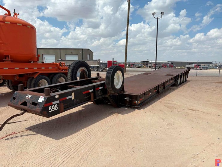 2008-nevi-43’-x-8’,-,lowboy-trailer,-4-axles-w/rolling-tail-board-image-1