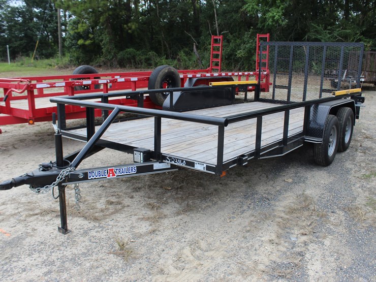 #23060-•-2024-16ft-double-a-utility-trailer-with-tailgate-lift-image-1