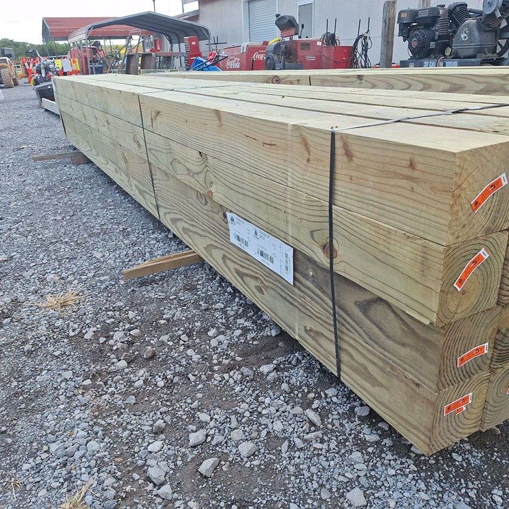 QTY (16) UNUSED 6X6X16 PRESSURE TREATED POSTS