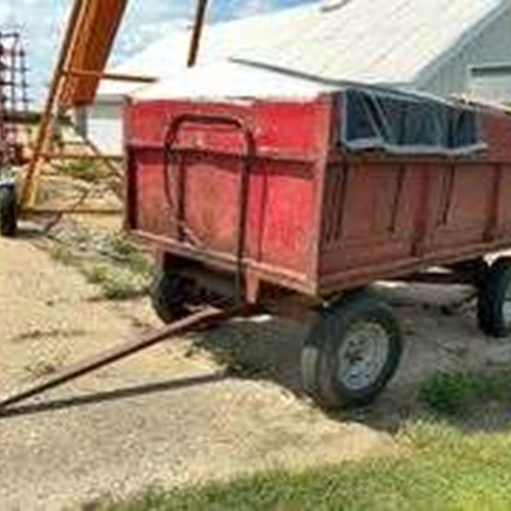 steel barge box wagon, 6’ x 10’ w/hoist