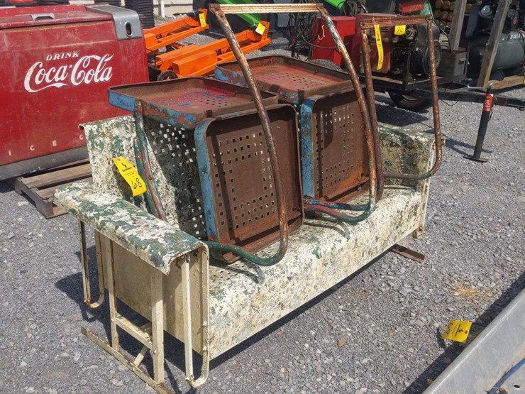 qty-(2)-metal-rocking-lawn-chairs-&-metal-glider-lawn-couch-image-2