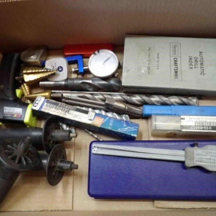 Lg Drill Bit, Micrometers, Handles