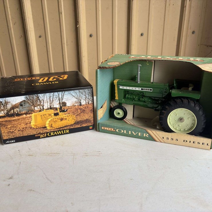 (2) 1/16 Oliver OC-3 Crawler and 1555 NIB Ertl