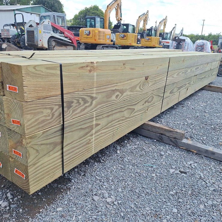 QTY (16) UNUSED 6X6X16 PRESSURE TREATED POSTS