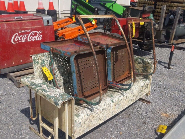 qty-(2)-metal-rocking-lawn-chairs-&-metal-glider-lawn-couch-image-1