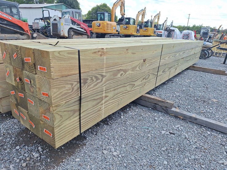 qty-(16)-unused-6x6x16-pressure-treated-posts-image-2