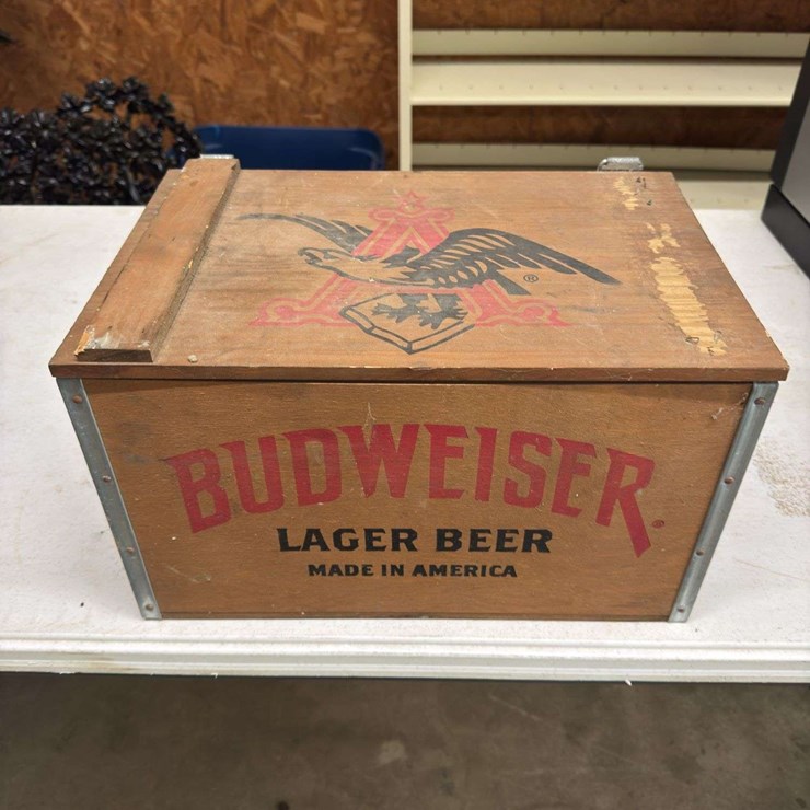 Wood Budweiser Beer Box