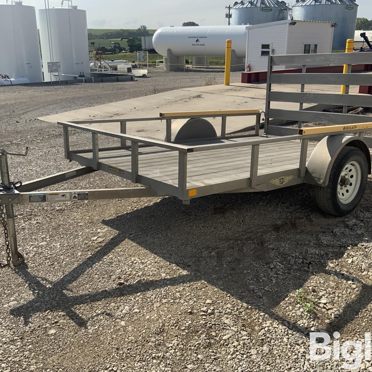 2009 H & H 8' X 10' Aluminum S/A Utility Trailer W/Ramp & Lift Assist