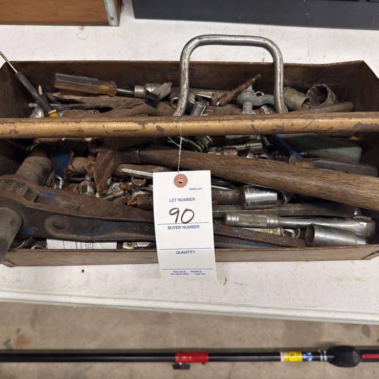 Metal Tool Tray with Tools