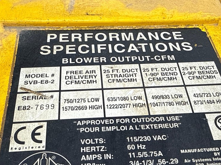air-systems-international-slb-e8-2-electric-blower-support-equipment-image-3