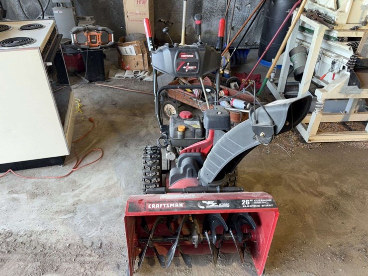 craftsman-26”-walk-behind-snow-blower,-electric-start,-ez-steer,-needs-carb-job,-has-stale-gas-image-2
