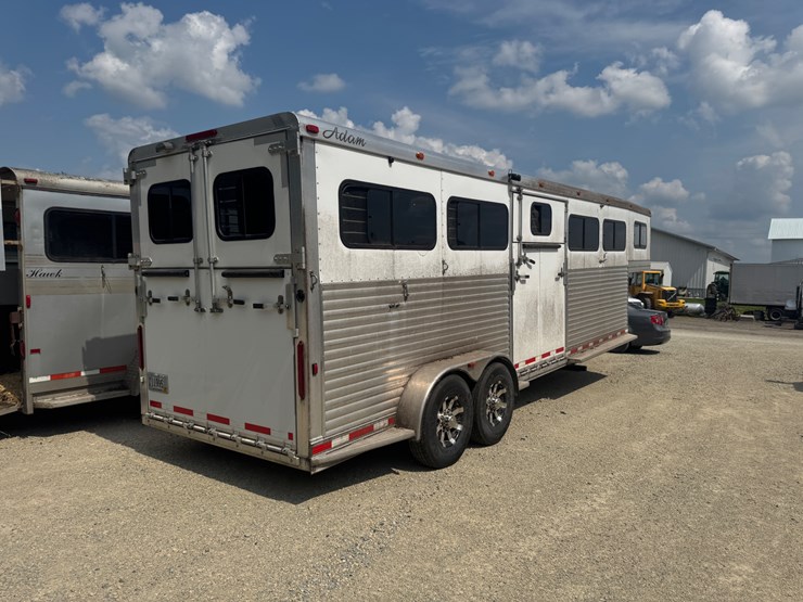 #6300-•-2014-dalton-manufacturing-adams-gooseneck-4-horse-straight-lead-aluminum-horse-trailer,-(sells-w...-image-3