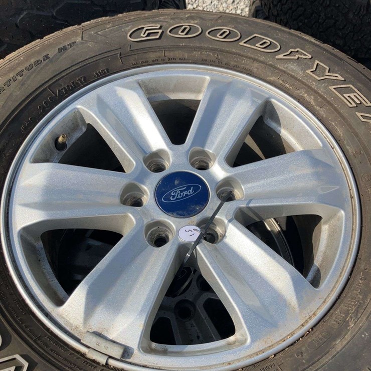 Ford 6 Bolt Rims and 265/70R17 Goodyear Wrangler Fortitude HT Tires - Set of 4