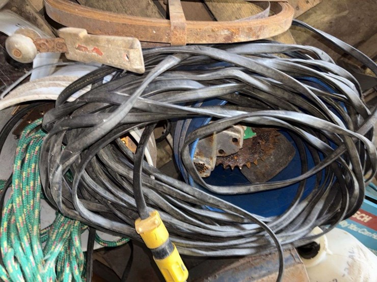 pallet-of:-sewer-tapes,-castor-wheels,-wrenches,-saw,-ext-cord,-rope,-hinges,-and-more,-buying-all-f-image-7