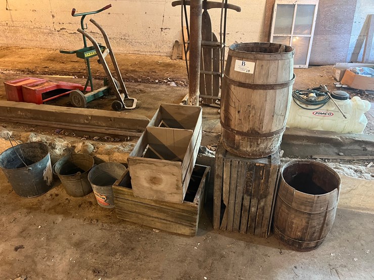 #3069-•-antique-barrels,-crates-and-pails-image-1