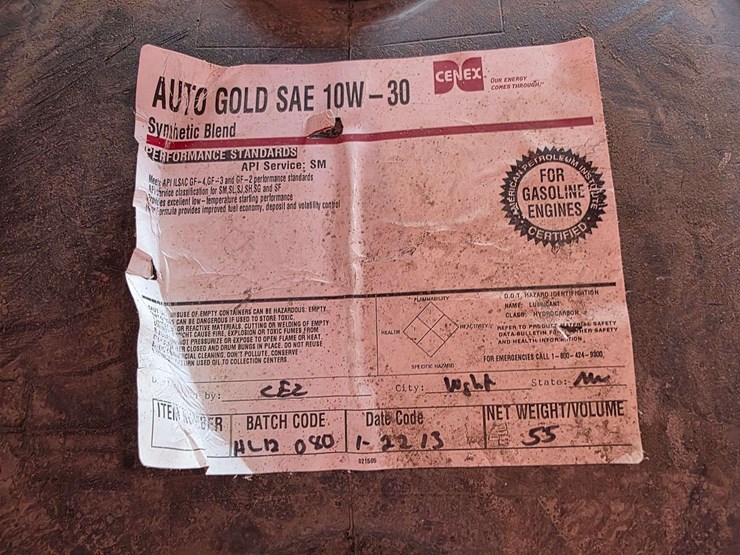 auto-gold-sae-10w-30-synthetic-blend,-55-gallons-image-2