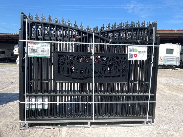 #4023-•-20'-bi-parting-metal-farm-driveway-gate-image-3