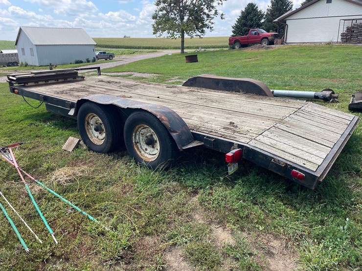 1999-specially-constructed-82”-x-18ft-bumper-hitch-flatbed-trailer-image-3