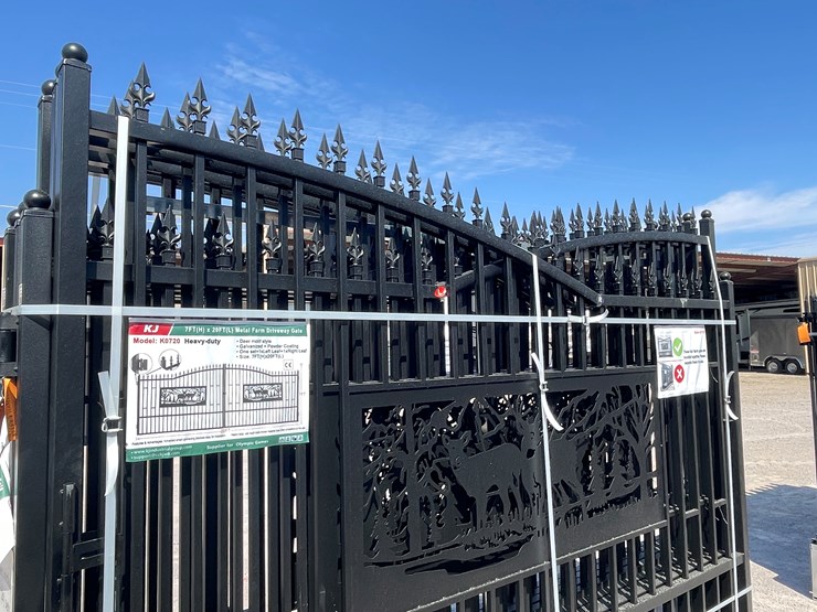 #4023-•-20'-bi-parting-metal-farm-driveway-gate-image-5