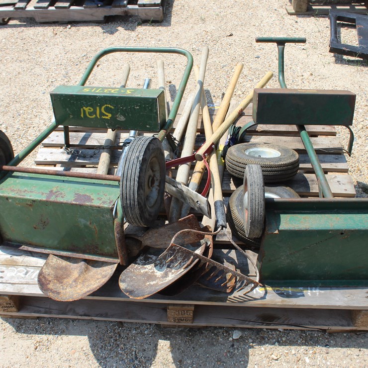 #5121 • PALLET OF BOTTLE CARTS AND HAND TOOLS