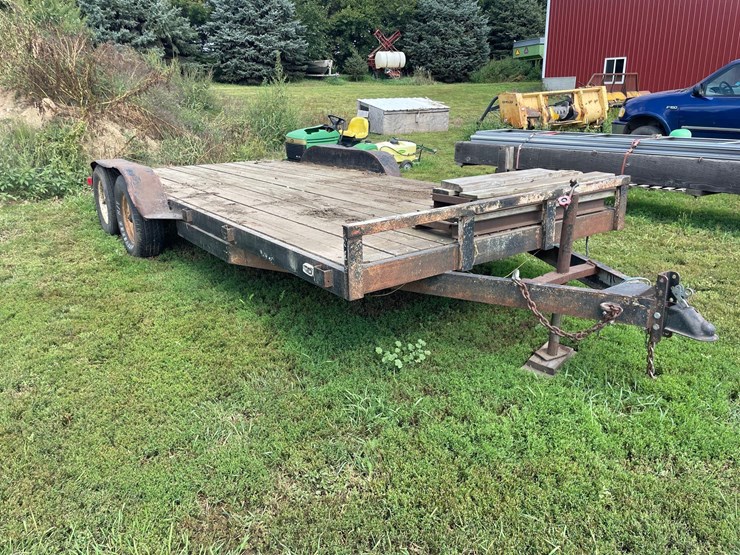 1999-specially-constructed-82”-x-18ft-bumper-hitch-flatbed-trailer-image-1