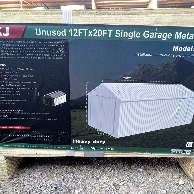 #4006 • Single Garage Metal Shed