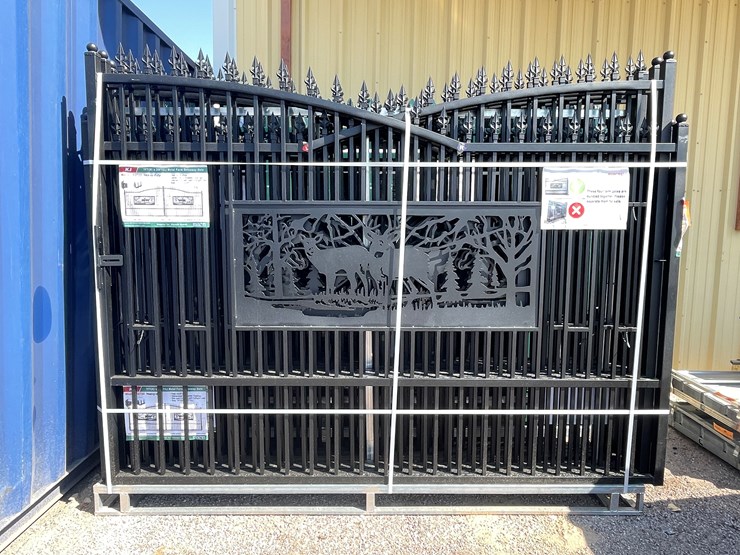 #4019-•-20'-bi-parting-metal-farm-driveway-gate-image-3