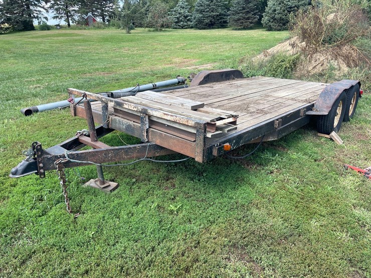 1999-specially-constructed-82”-x-18ft-bumper-hitch-flatbed-trailer-image-2