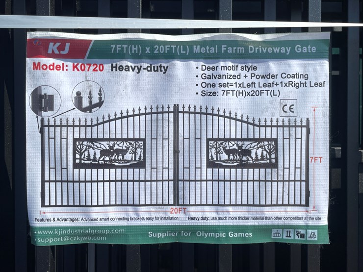 #4019-•-20'-bi-parting-metal-farm-driveway-gate-image-1