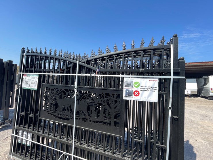 #4023-•-20'-bi-parting-metal-farm-driveway-gate-image-7