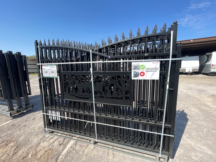 #4023-•-20'-bi-parting-metal-farm-driveway-gate-image-8