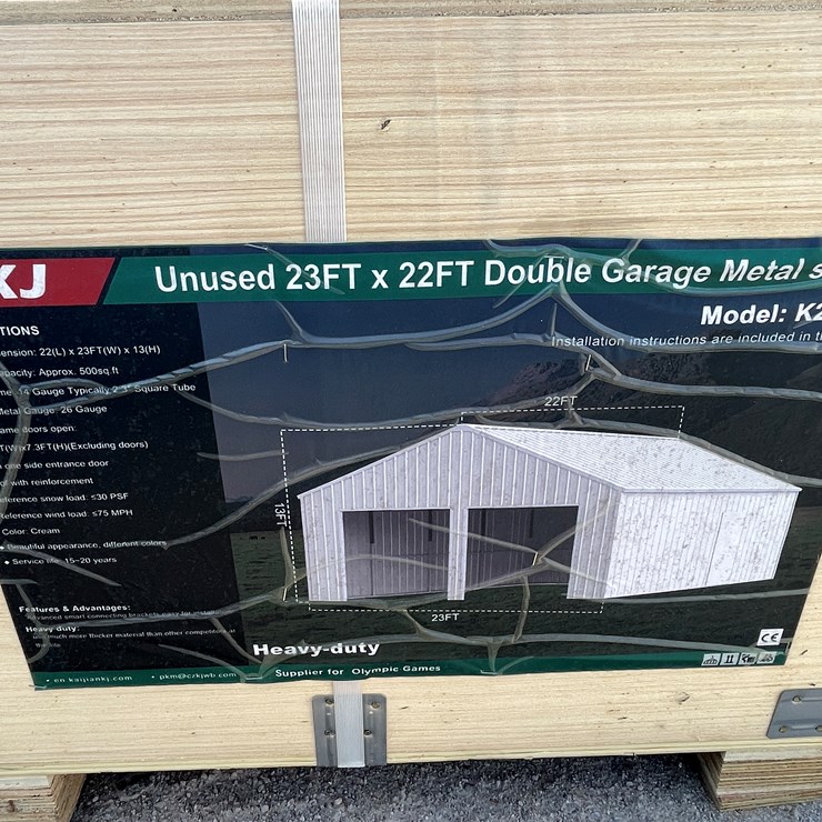 #4003 • Double Garage Metal Shed