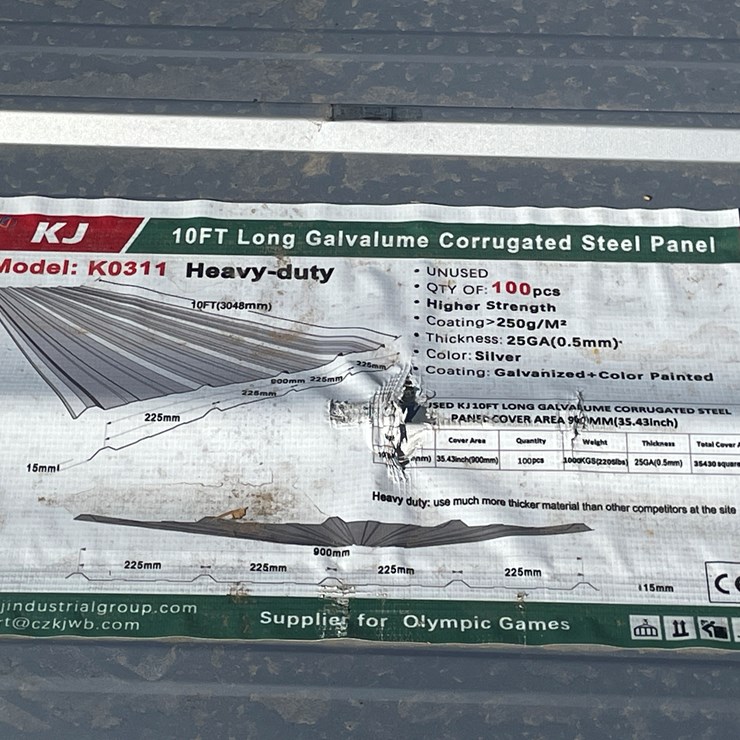 #4015 • Galvalume Corrugated Steel Panels