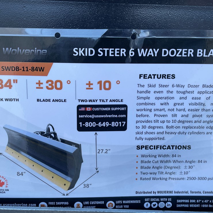 #4608 • Wolverine 6-Way Dozer Blade
