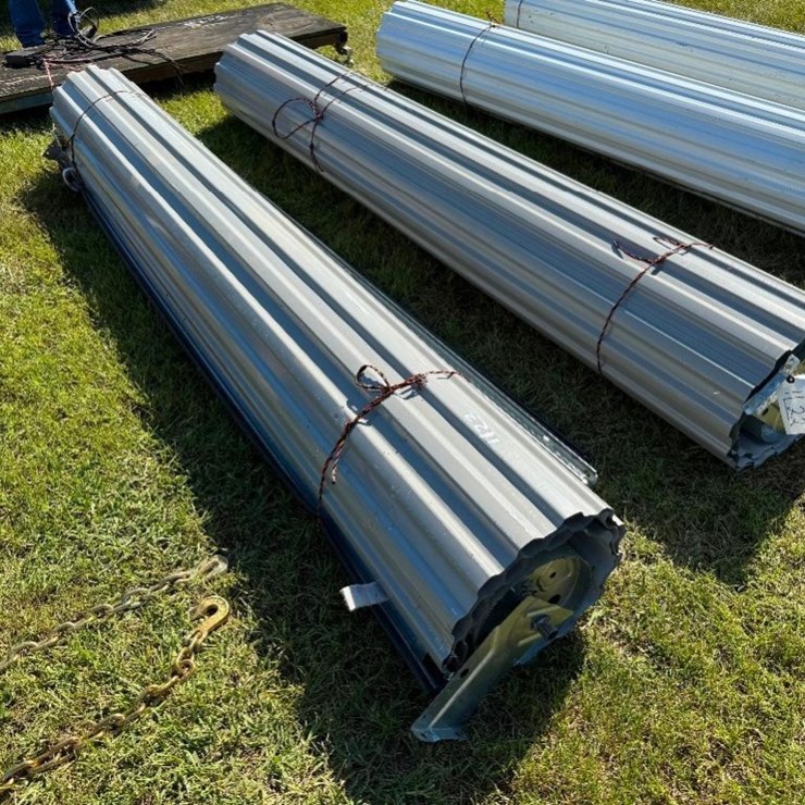 (2) 8.5' METAL ROLL UP DOORS (GRAY)