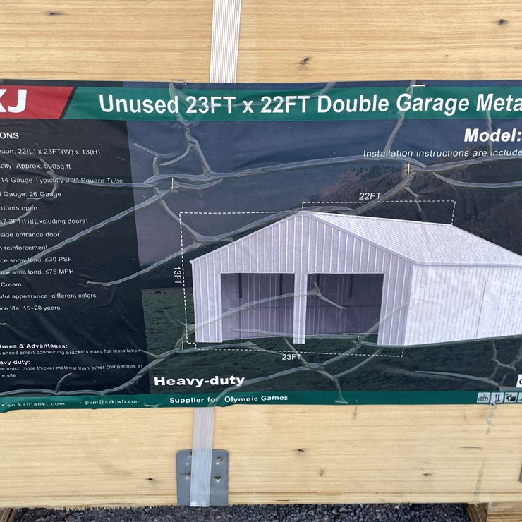 #4031 • Double Garage Metal Shed