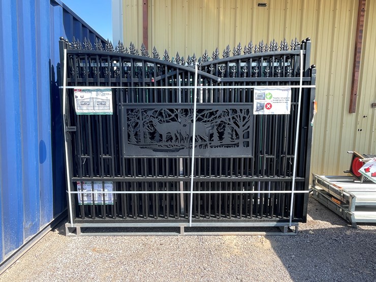 #4018-•-20'-bi-parting-metal-farm-driveway-gate-image-3
