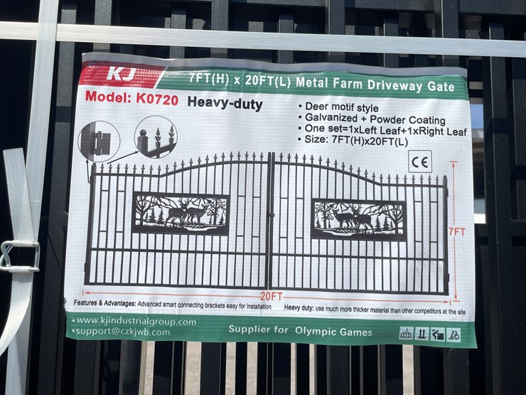 #4021-•-20'-bi-parting-metal-farm-driveway-gate-image-1