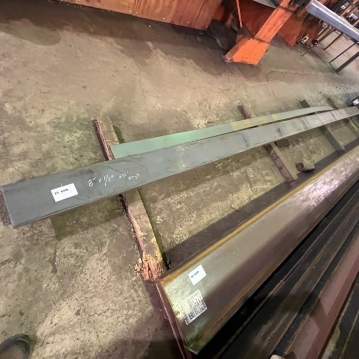 8"x1/2"x20' Flat Steel Bars, Qty. 7