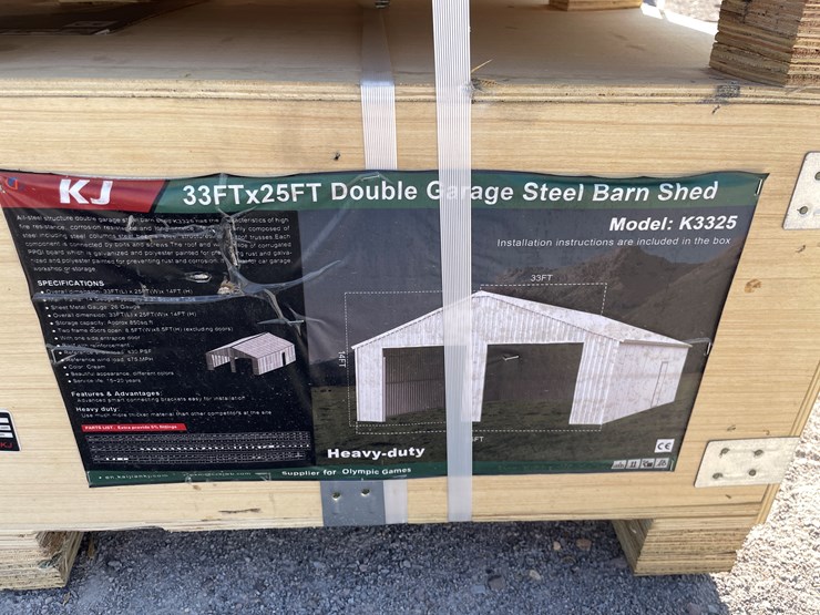 #4033-•-double-garage-steel-barn-shed-image-1