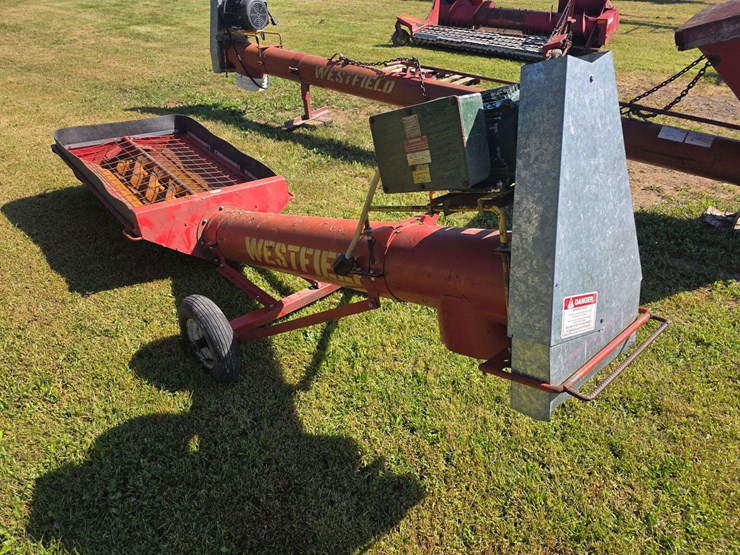 westfield-approx-8’x10”-single-auger-jump-auger,-5hp-1-phase-electric-motor,-sn:-33056-image-1