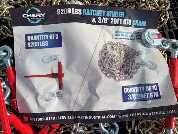 10-3/8x20ft-g70-chains-&-5-9200lb-3/8-1/2-binders-image-2