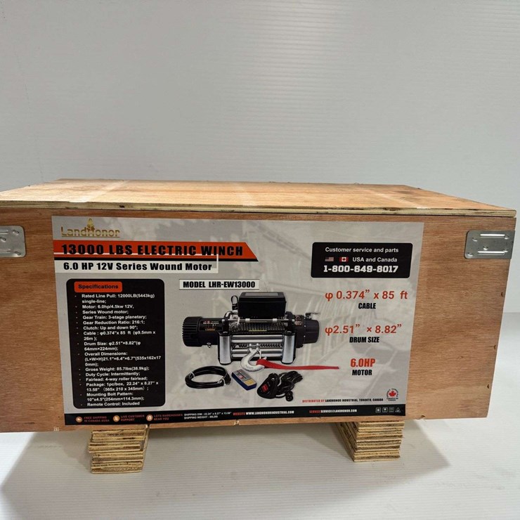 LandHonor 13000 LBS Electric Winch 6.0 HP 12V Series Wound Motor