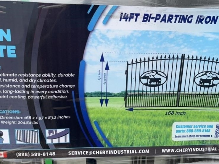 14ft-bi-parting-iron-gate-cow-scene-image-1