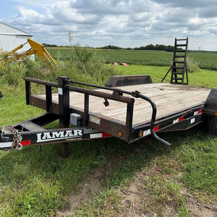 Lamar 14’ Tandem Axle Trailer, 2’ Beavertail, 83” Wide, 5’x16” Steel Ramps, 8 Bolt Hubs, 2 5/16” Bal