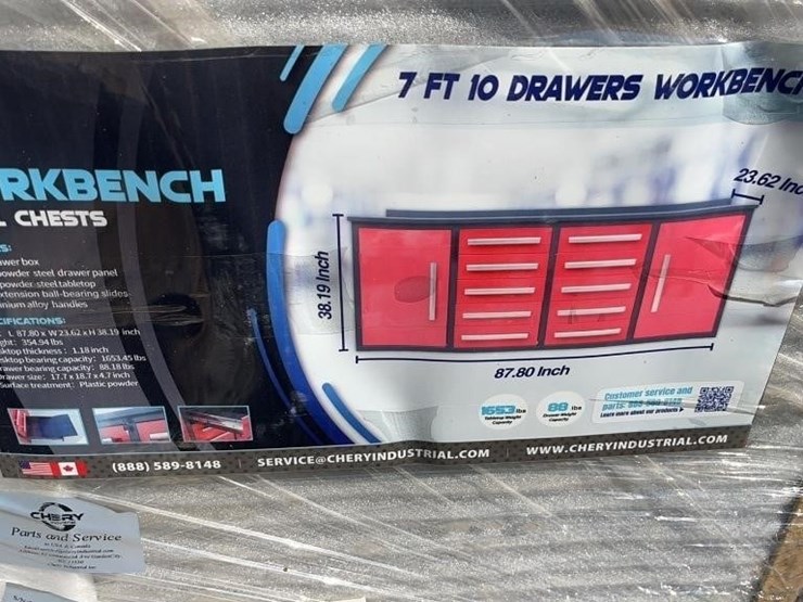 7ft-10-drawer-workbench-red-image-1
