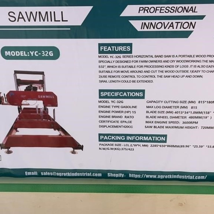 AGROTK YC-32G Band Sawmill